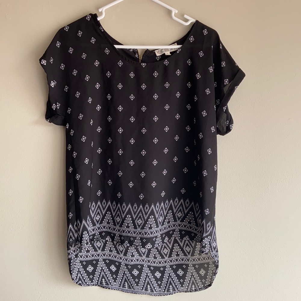 Black Blouse with zipper back